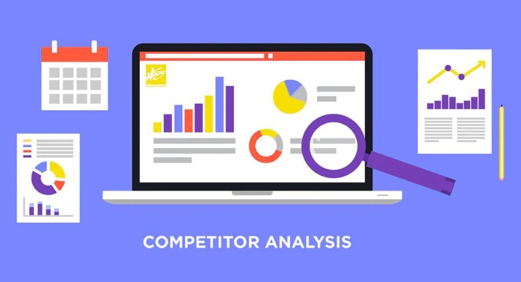 AI competitor analysis dashboard showing keyword gaps and backlink insights